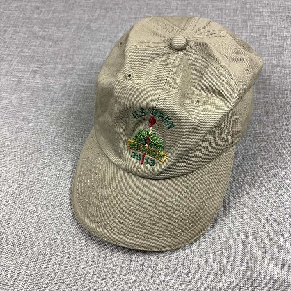 US Open Merion Hat Cap Strap Back Mens One Size Beige Golf USGA 2013 Member